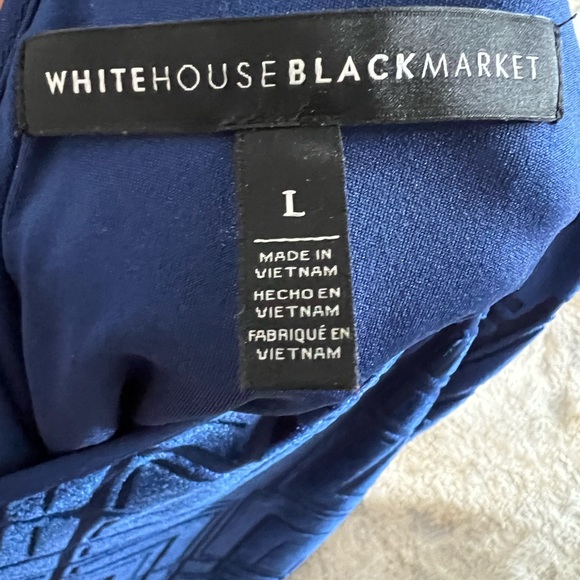 WHBM Midnight Blue Velvet “Burnout” Shift Dress Sz L - Picture 5 of 5